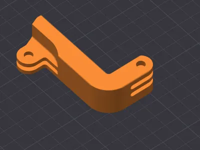 Bent Gopro arm for Motorcycle helmet chin mounting