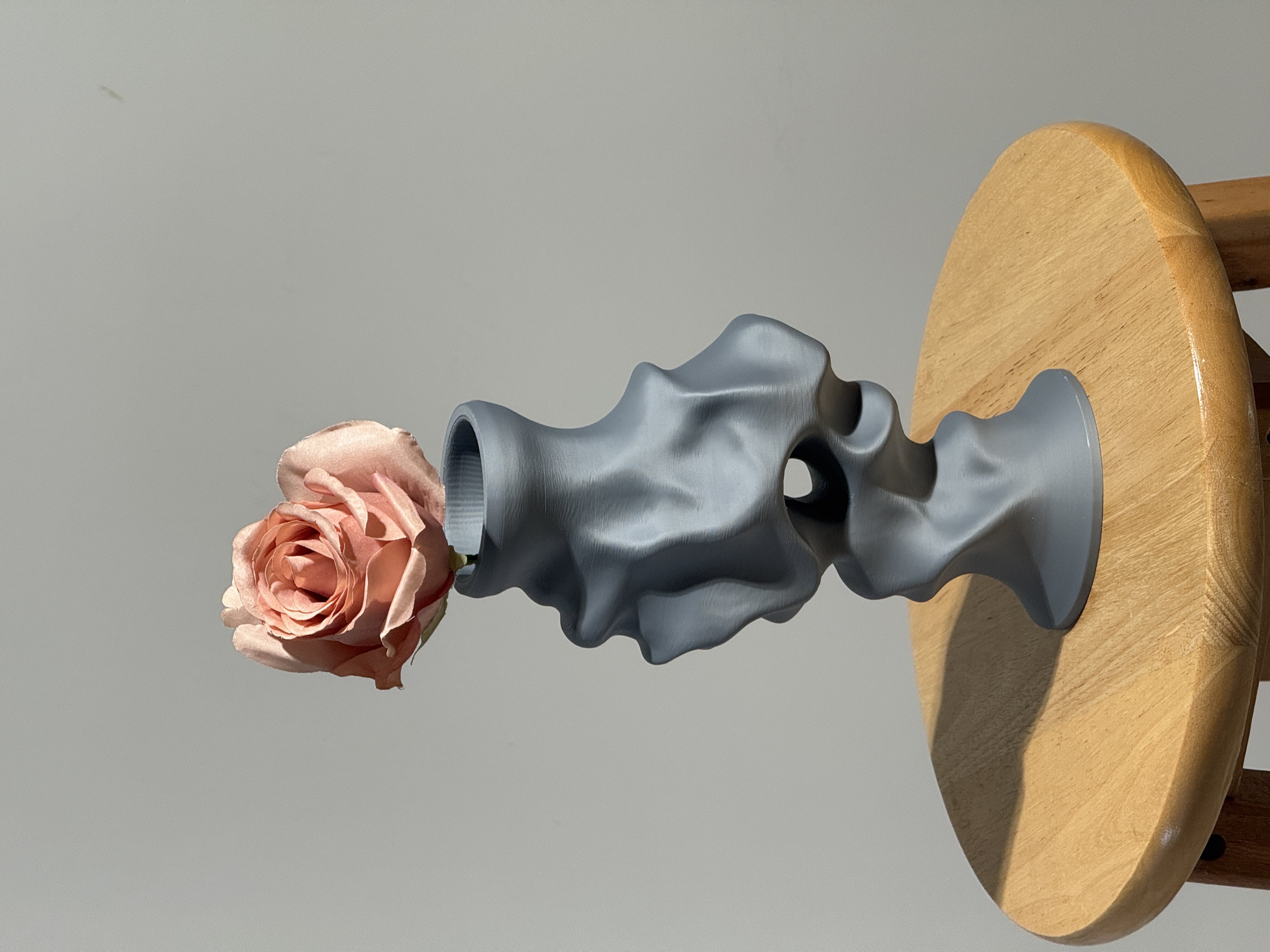 云隐岩瓶Zen Rock Vase|中式园林假山风格花瓶- MakerWorld 3D Model
