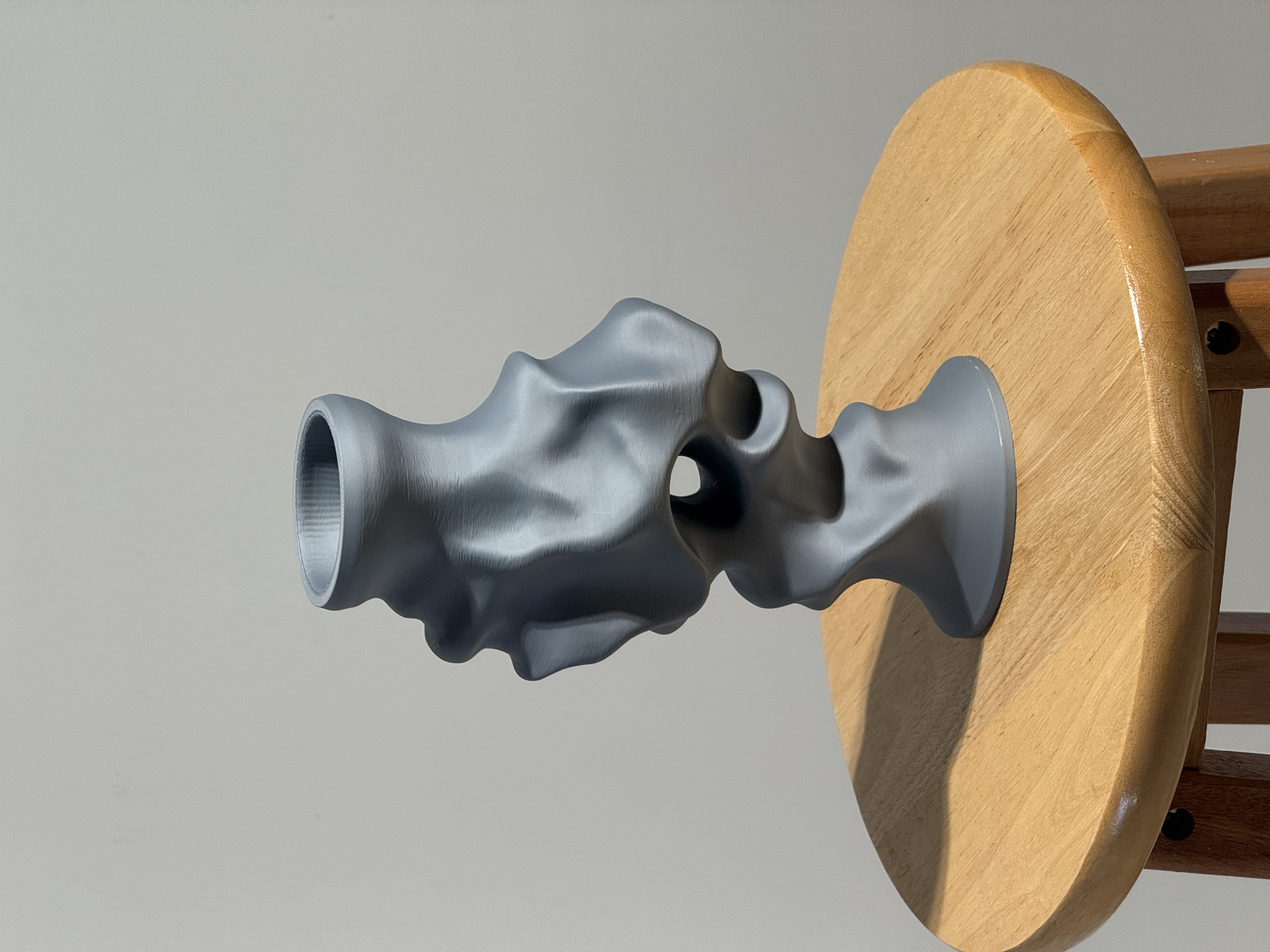 云隐岩瓶Zen Rock Vase|中式园林假山风格花瓶- MakerWorld 3D Model