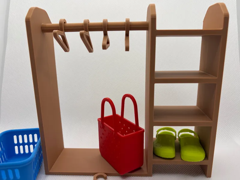 Mini Doll Closet - Shelves and Hangers