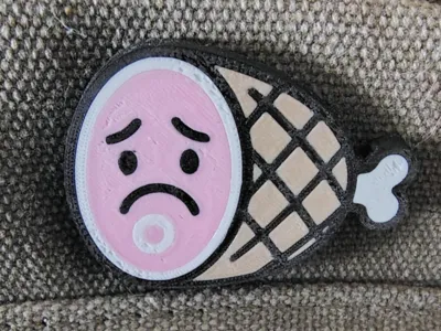 Sad ham lapel pin