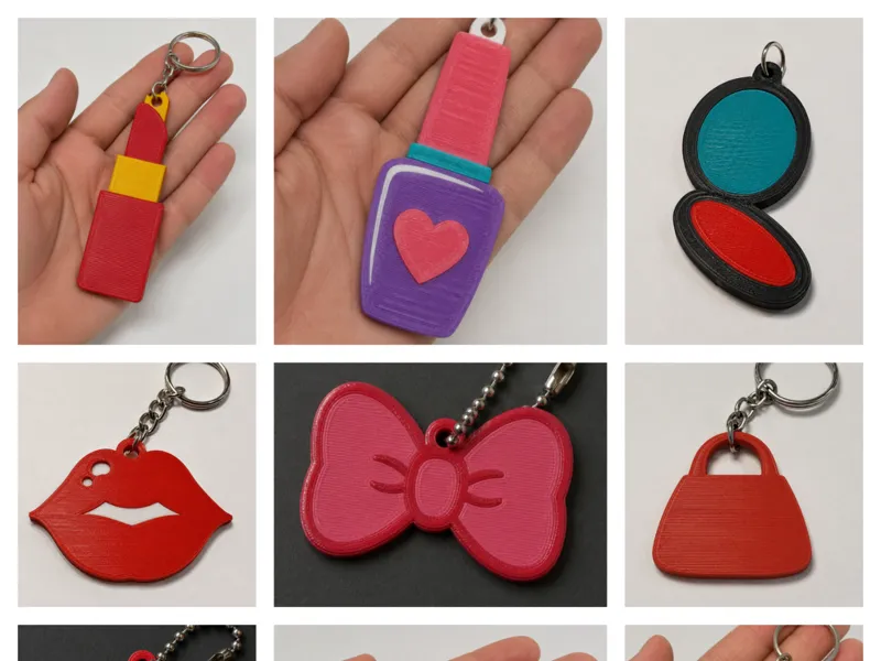 Fashion Nail Saver Keychain Pack STL 3D Collection