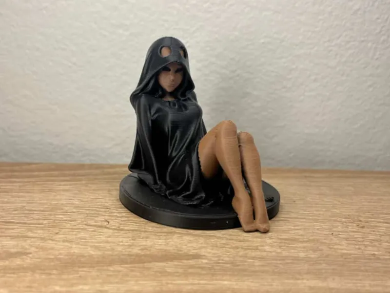 Possessed Hooded Girl Mysterious Halloween Figure