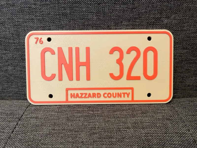 Dukes of Hazzard License Plate (A1 mini)