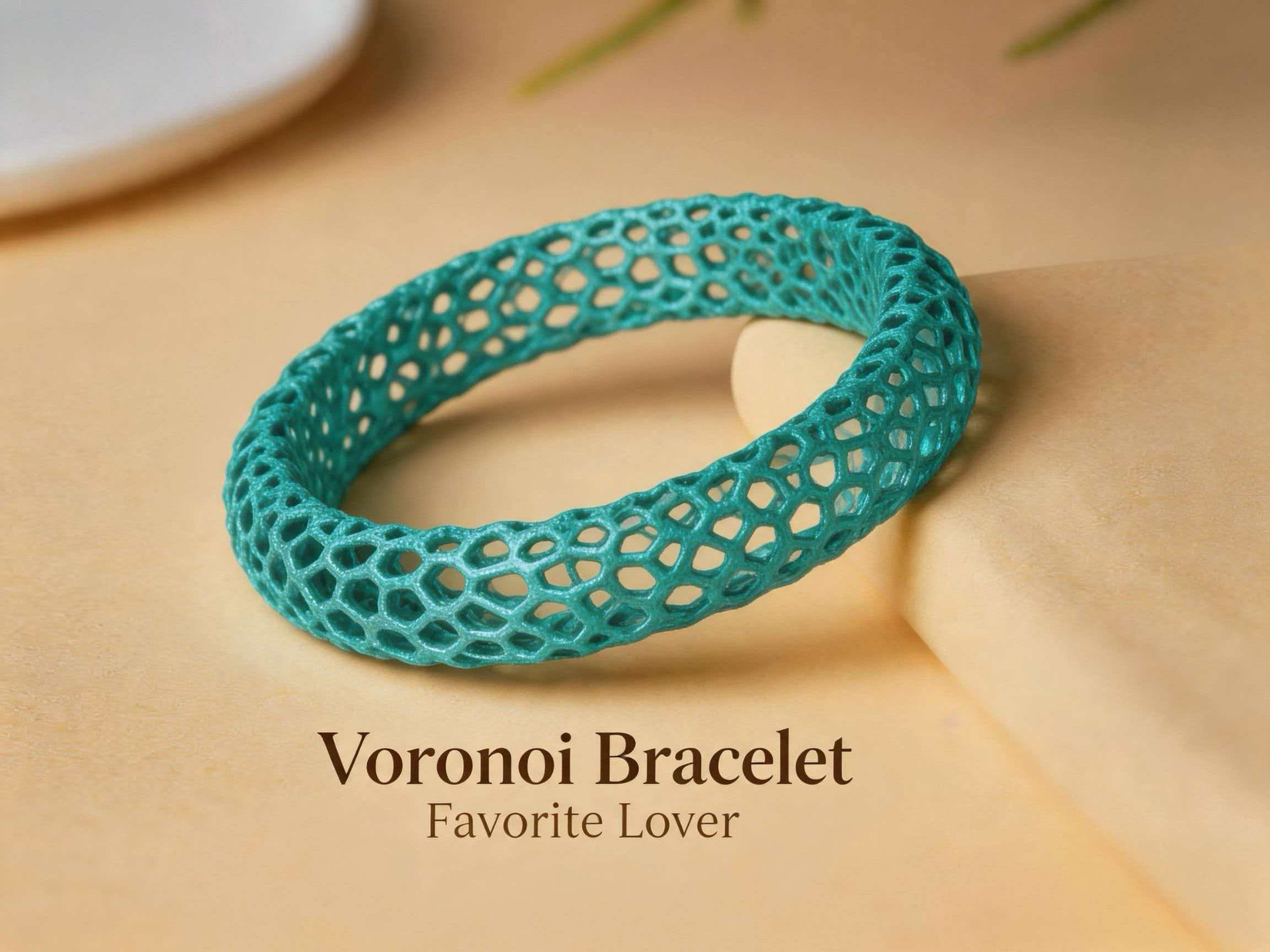 Voronoi Bracelet (Jade bracelet style)