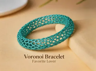 Voronoi Bracelet (Jade bracelet style)