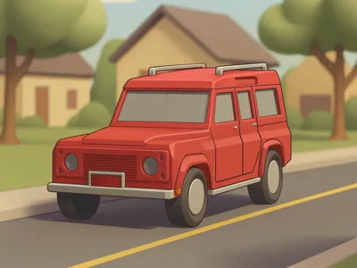Low Poly Land Rover Defender