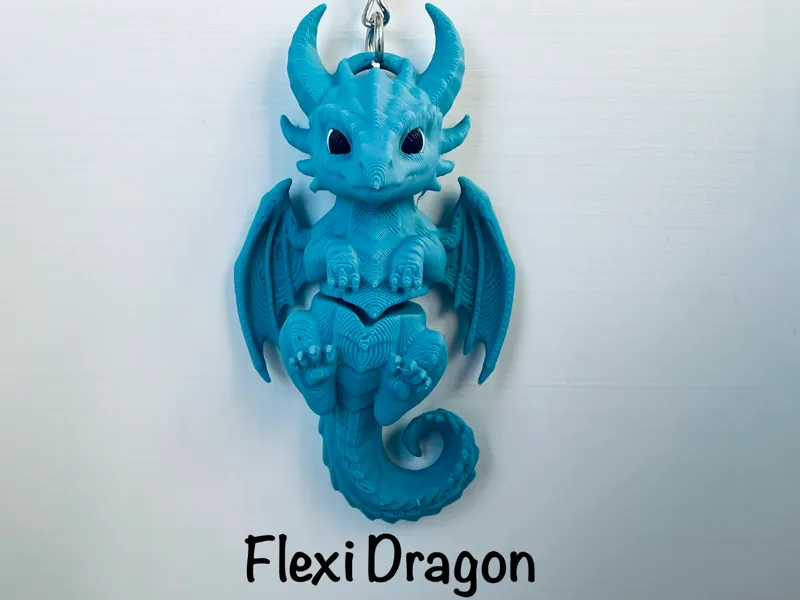 Flexi Dragon Keychain