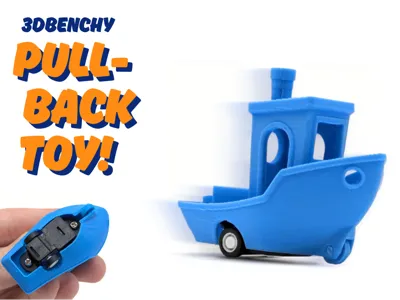 3D Benchy Motorized Pull-Back Toy