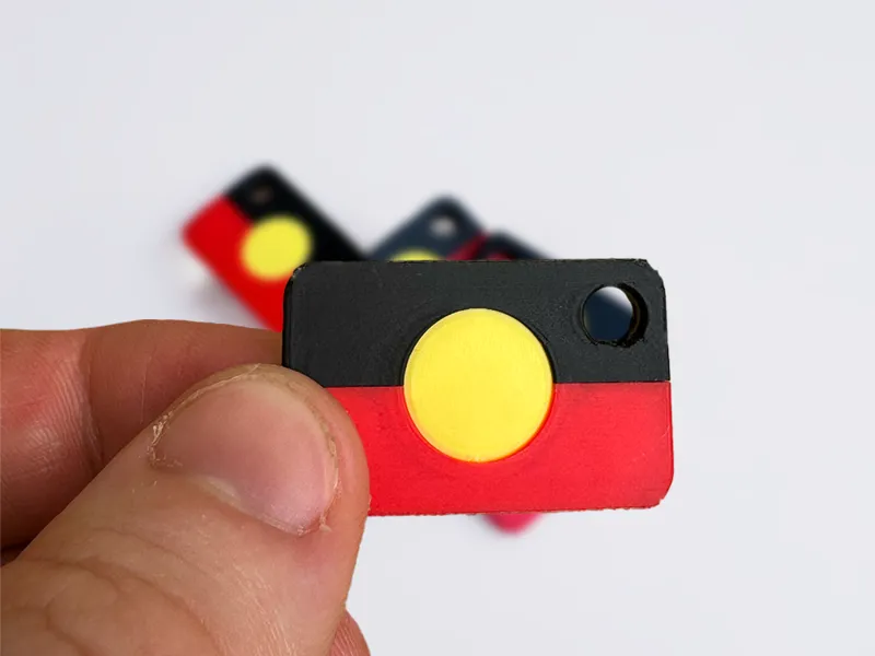 Aboriginal Flag Keychain Charm