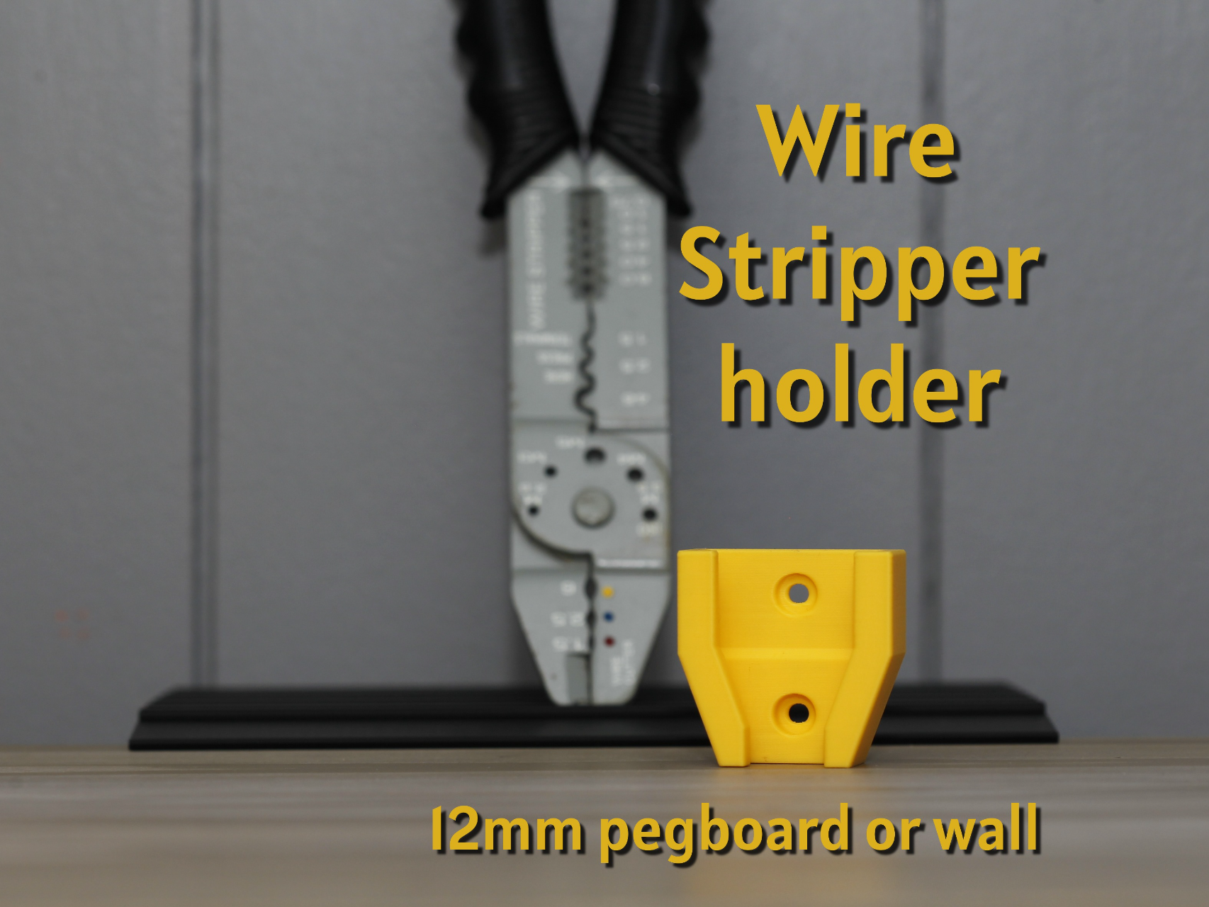 Wire stripper Holder - Pegboard/wall