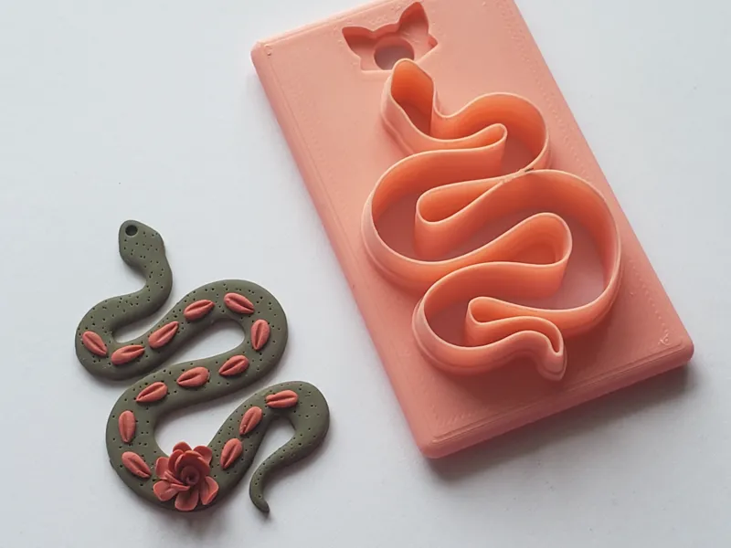 Simple Snake Polymer Clay Earring Cutter