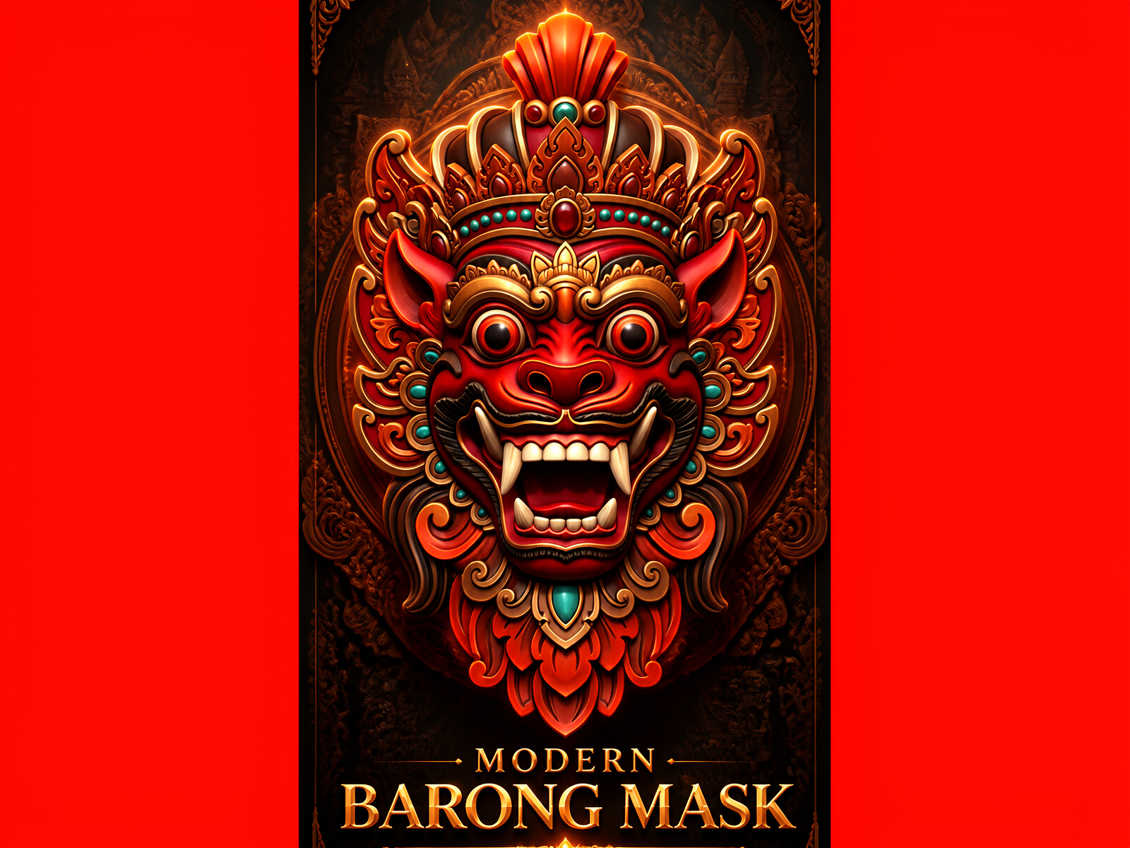 Modern Indonesian Barong Mask