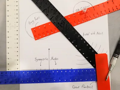 Big Compass Ruler XLarge Punch Locator Compass Ruler by MrWays - MakerWorld