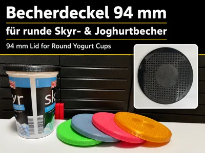 Cup Lid for 94 mm Skyr & Yogurt Cups V1