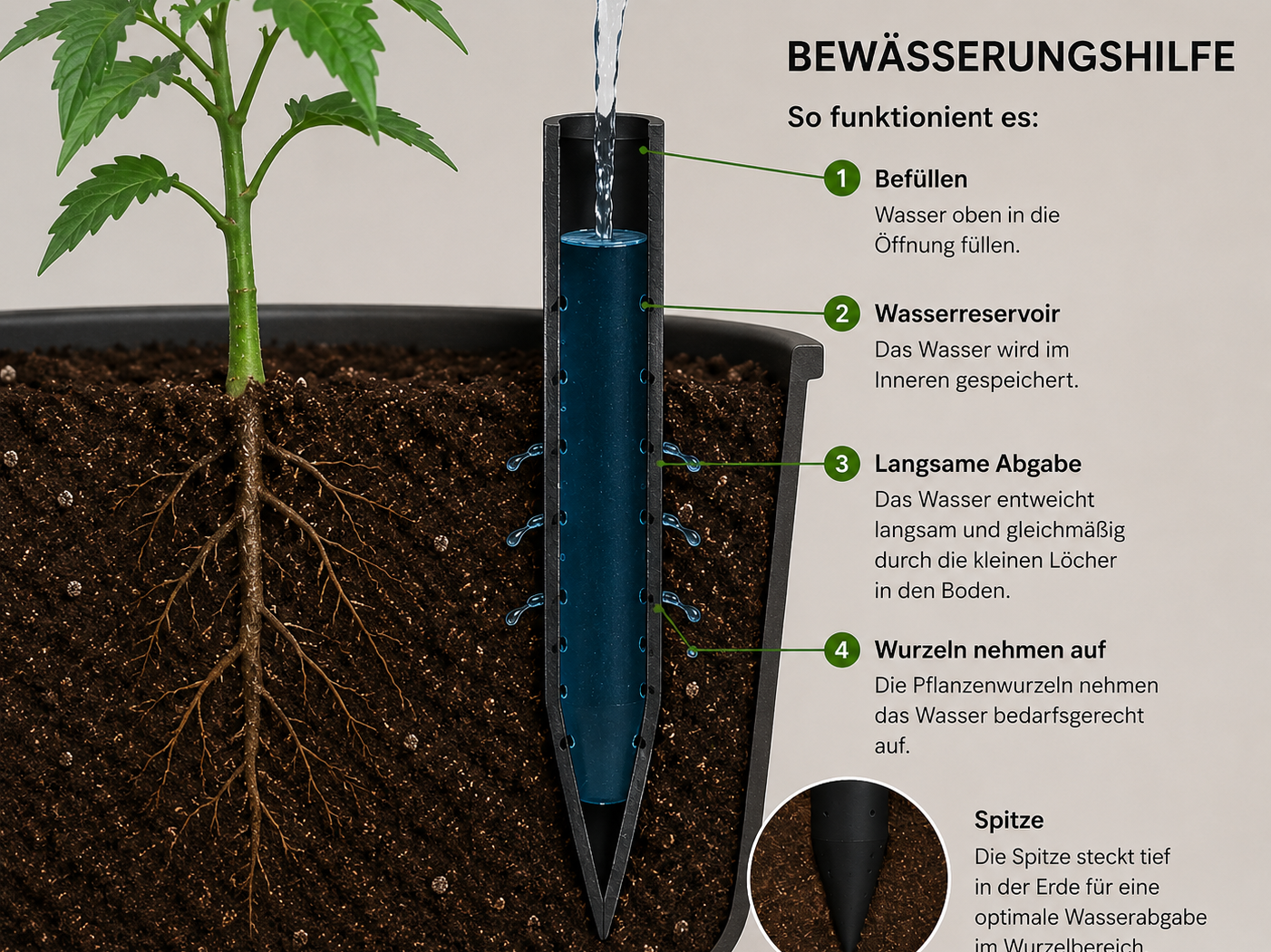 Bewässerung Topf Bewässerungshilfe Pflanzen Grow