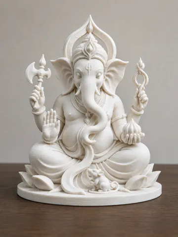 Letrero o emblema decorativo: Shri Ganesha – Sacred Serenity — vista de referencia 2