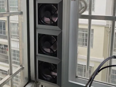 Window exhaust fan Sliding screen window exhaust fan