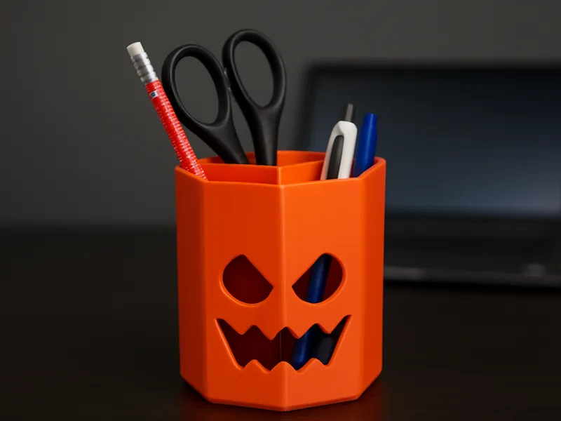 Halloween Pen Holder – Spooky Face 