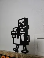 Déco murale silhouette chicken jockey Minecraft — photo 4