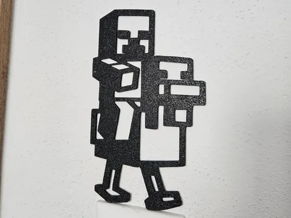 Déco murale silhouette chicken jockey Minecraft