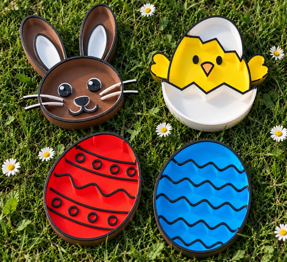 Easter Tray Bundle – 4 Cute Spring Designs - Free 3D Print Model ...