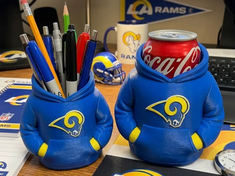 L.A. RAMS HOODIE SET (PEN HOLDER AND CAN KOOZIE)