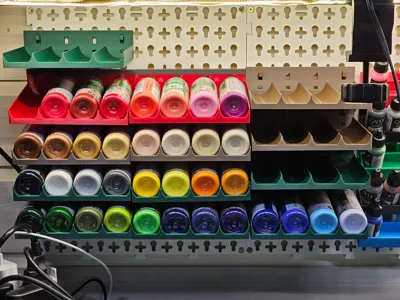 Acrilex Horizontal Paint Bottle Pegboard Support