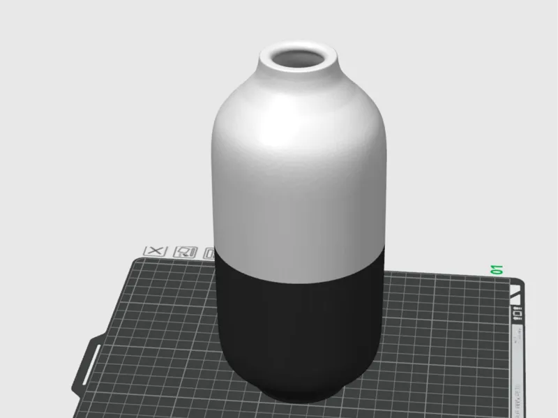 Bicolor Simple Vase for AMS