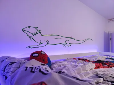 Bearded Dragon / Pogona Silhouette 150cm