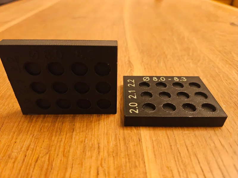 8x2mm and 8x3mm magnets hole gauge