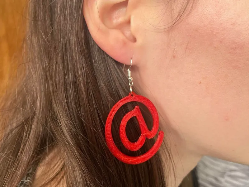Boucles d'oreilles arobase at @
