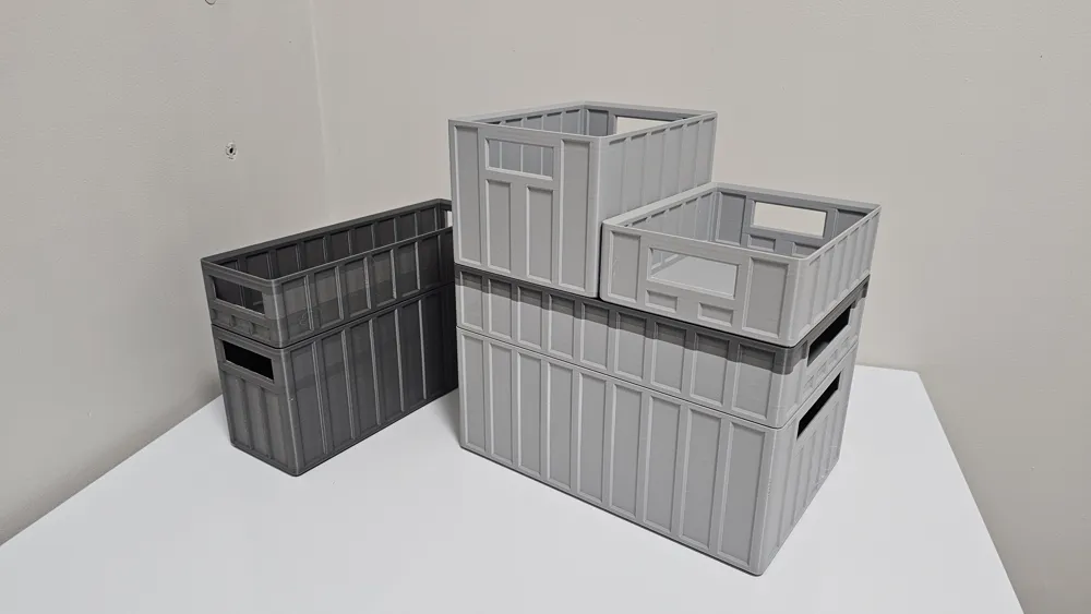 Stackable crate system. 6 sizes. Storage. by dymek34 - MakerWorld