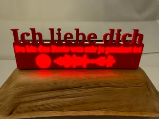 Ich liebe dich (I love you) mini lightbox with hidden Spotify Code