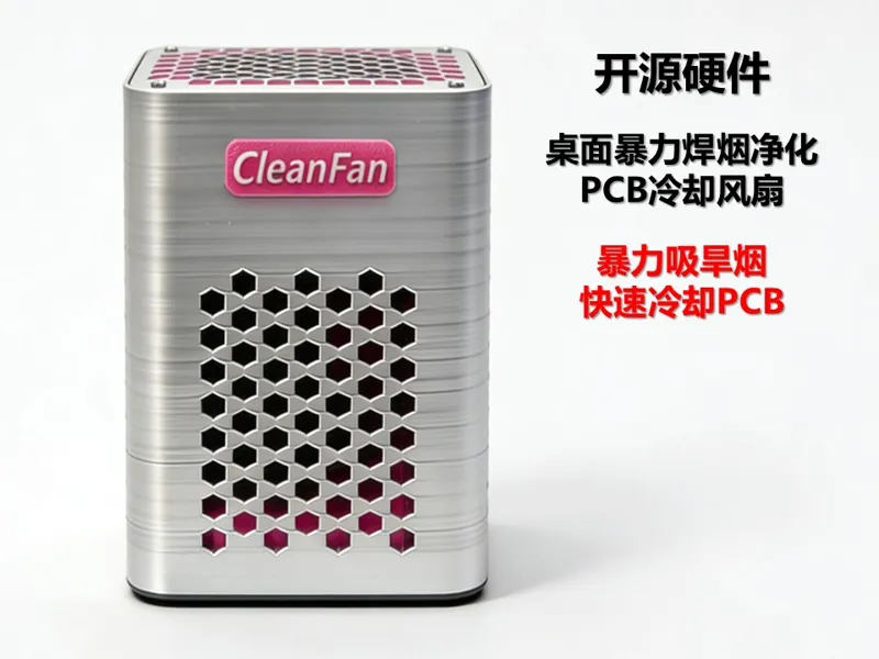 嘉立创开源-桌面暴力焊烟净化PCB冷却风扇