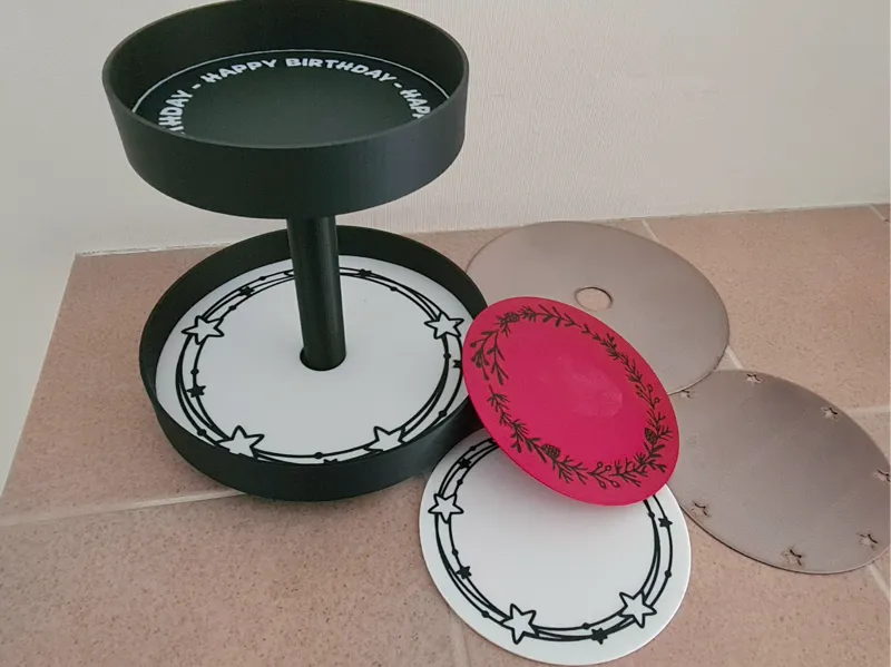 Etagere mit Wechselplatten inkl. Grinchstyle