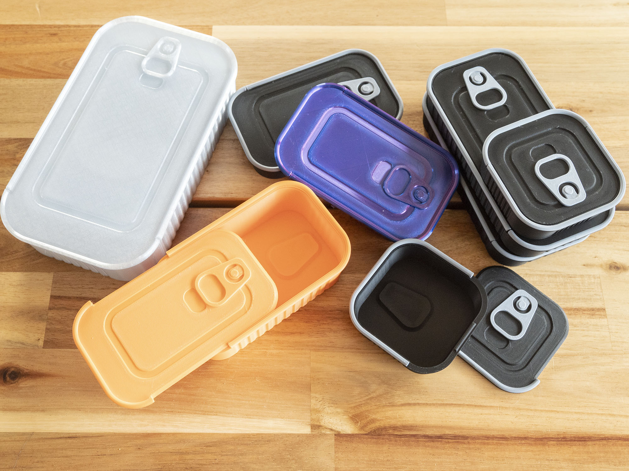 Miniatura 7 do modelo 3D Stackable Sardine Tin Can Storage Box Set