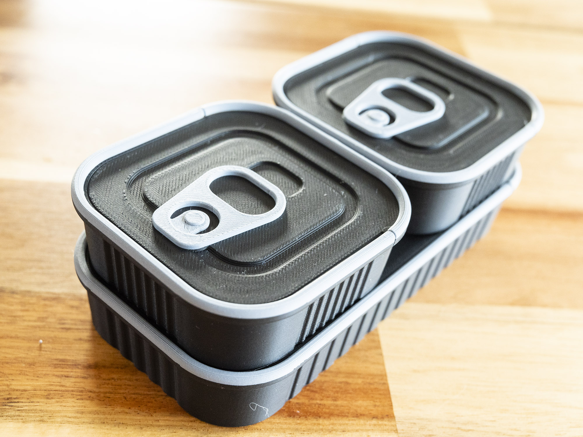 Miniatura 3 do modelo 3D Stackable Sardine Tin Can Storage Box Set