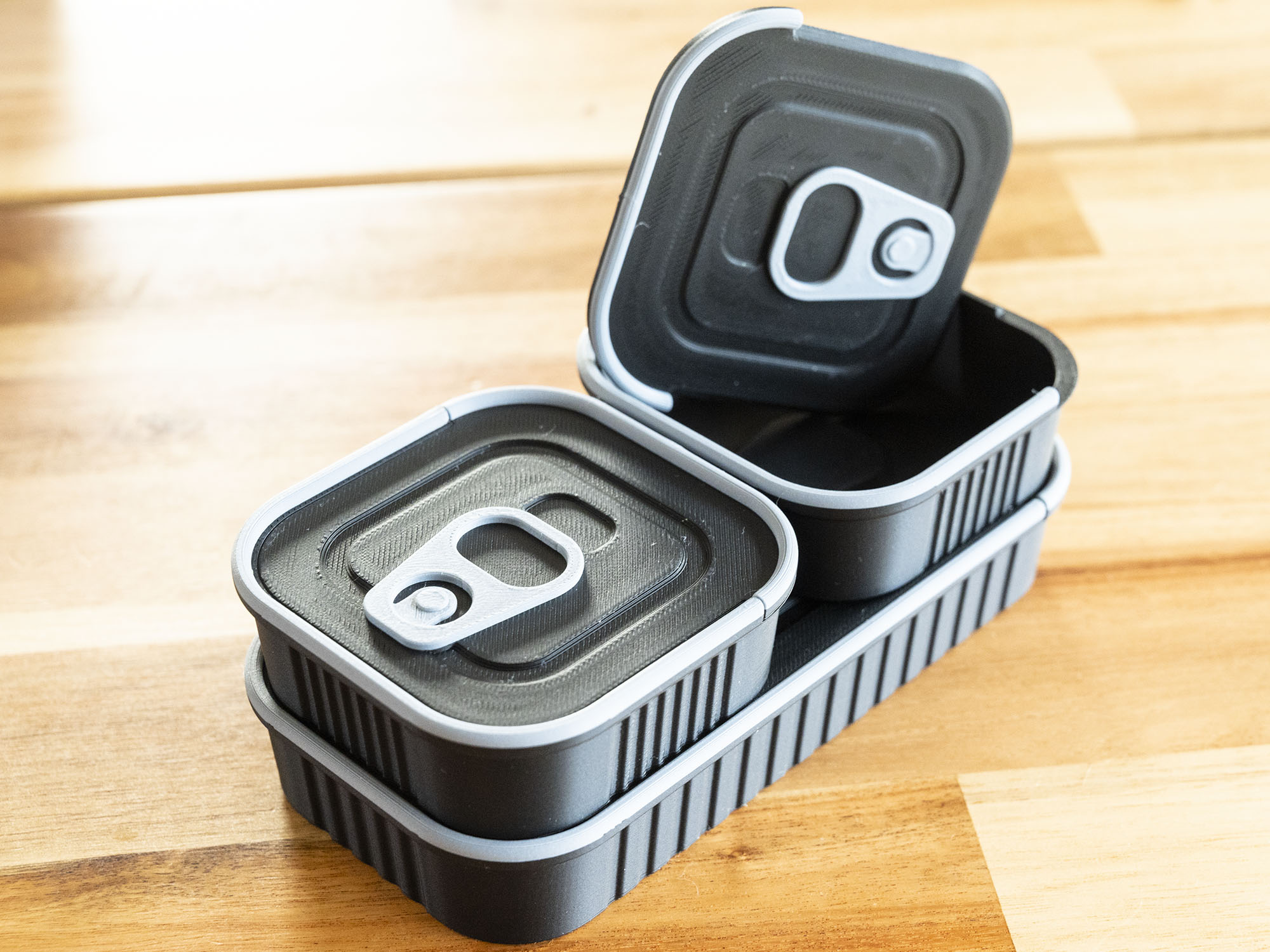 Miniatura 2 do modelo 3D Stackable Sardine Tin Can Storage Box Set