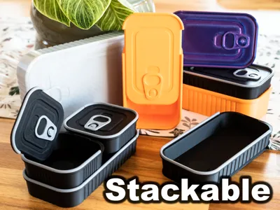 Stackable Sardine Tin Can Storage Box Set