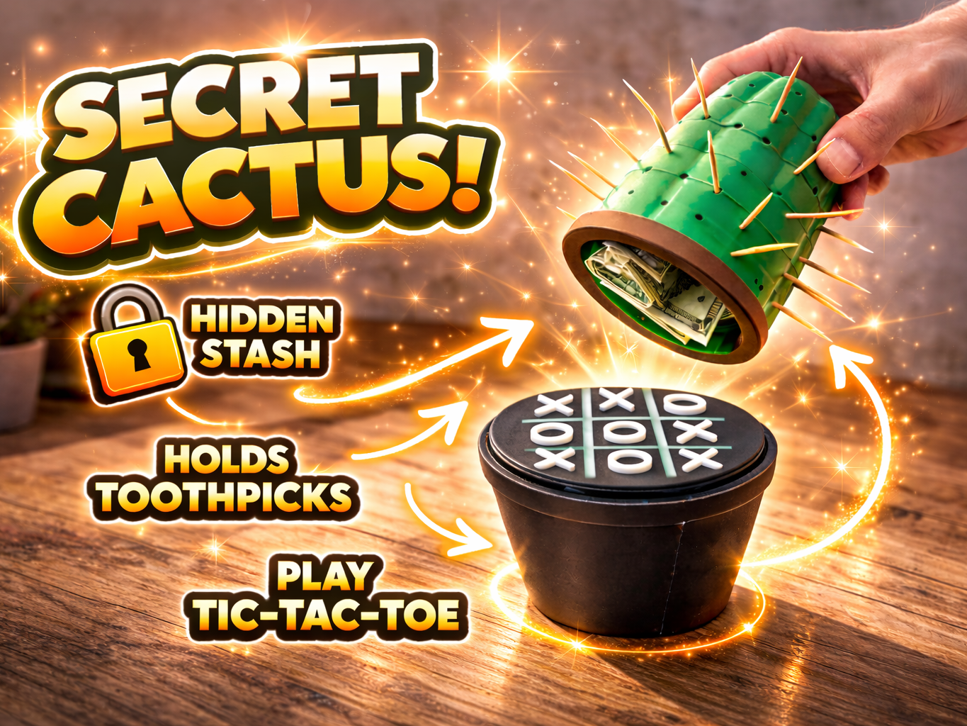Cactus Vault – Hidden Storage & Mini Game