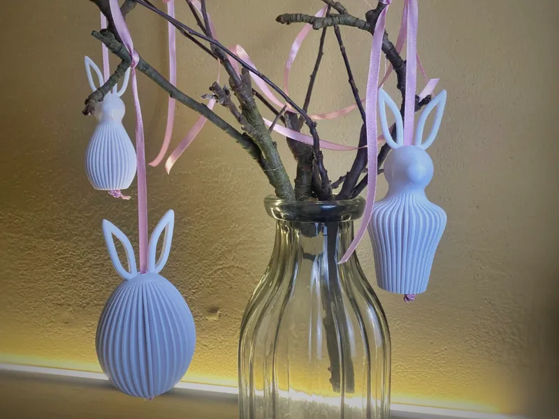 Modern Easter decoration on a string