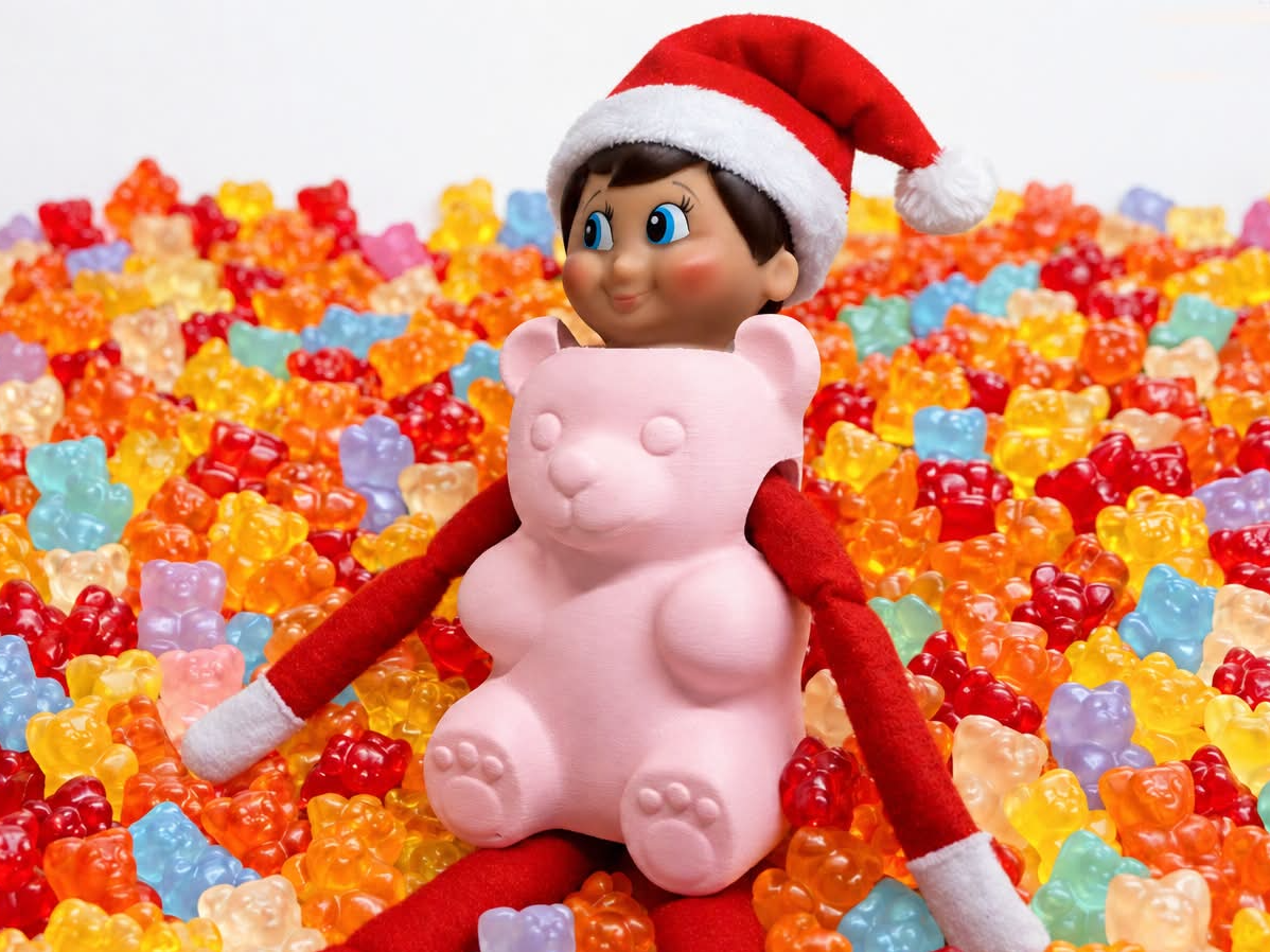 Gummy Bear Squishy Elf on the Shelf Costume - 1
