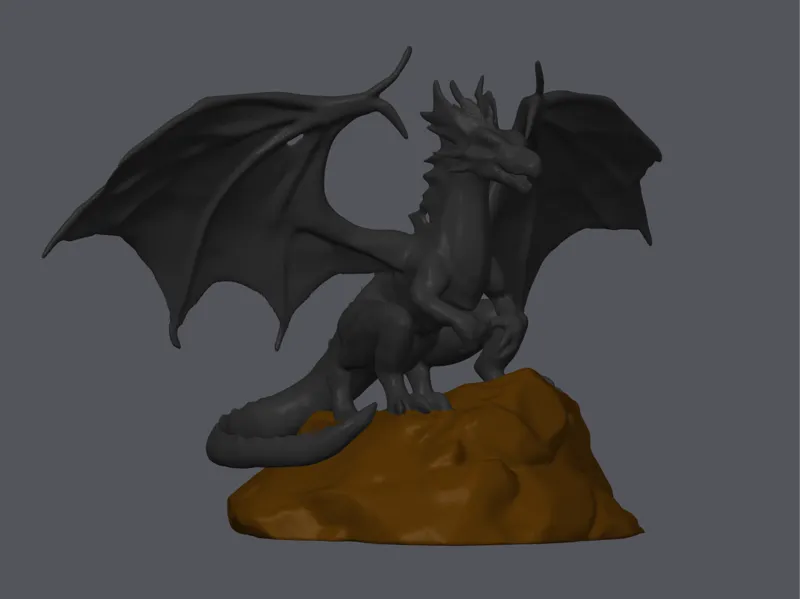 Drachen auf einen Felsen