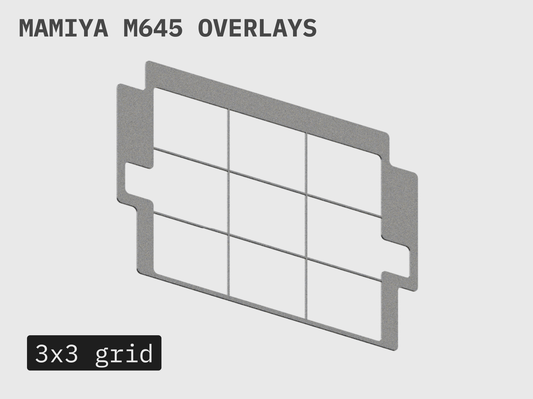 Miniatura 4 do modelo 3D Mamiya M645 Modular Frames & Composition Grids