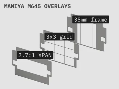 Mamiya M645 Modular Frames & Composition Grids