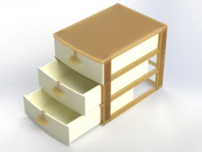 Simple and elegant modular desk drawer