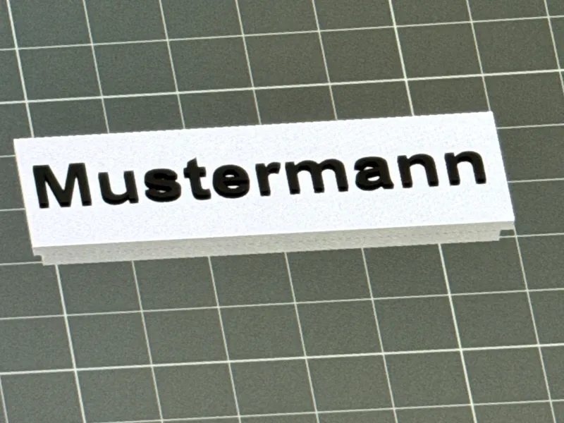 Briefkasten Namensschild (im Bambu Studio)