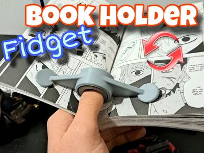 Fidget-spinner bookpage-Holder, Reading support