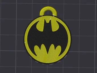 Circular Badge Bat Symbol Keychain